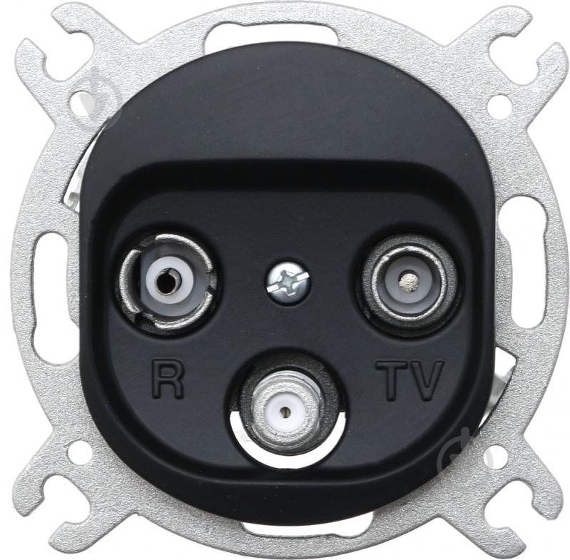 Розетка TV+R+SAT Aling-Conel Eon черный E612S.E1 - фото 1 Розетка TV+R+SAT Aling-Conel Eon черный E612S.E1 - фото 1