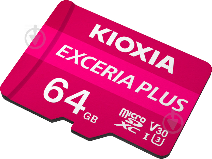 Карта памяти KIOXIA microSDXC 64 ГБ Class 10UHS-I (LMPL1M064GG2) Exceria Plus U3 V30 A1+ SD-adapter - фото 3