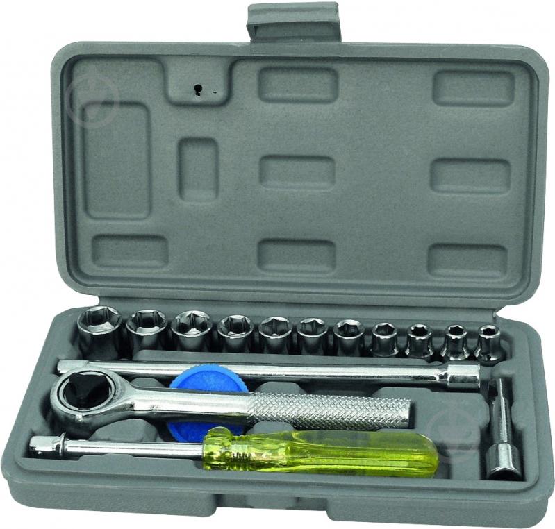 Набор головок 1/4” MASTER TOOL 15 шт. 78-0255 - фото 1