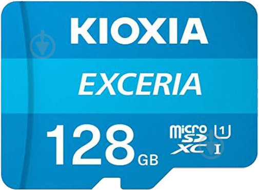 Карта памяти KIOXIA microSDXC 128 ГБ Class 10 (LMEX1L128GG2) UHS-I U1 Exceria SD-adapter - фото 1