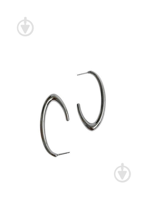 Серьги MISO accessory серебряные выгнутые - фото 2