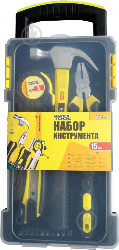 Набор ручного инструмента MASTER TOOL 15 шт. 78-0315 - фото 1 Набор ручного инструмента MASTER TOOL 15 шт. 78-0315 - фото 1