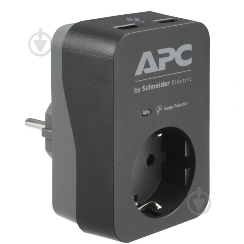 Сетевой фильтр APC с заземлением 1 гн. черный PME1WU2B-RS - фото 1