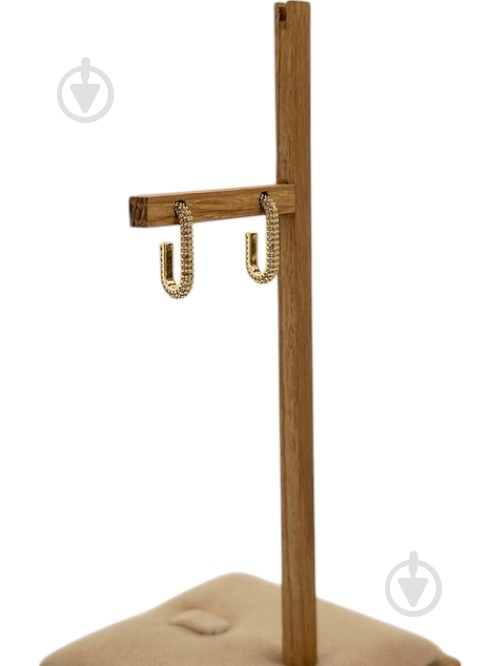 Серьги MISO accessory овальные з камушками - фото 1 Серьги MISO accessory овальные з камушками - фото 1