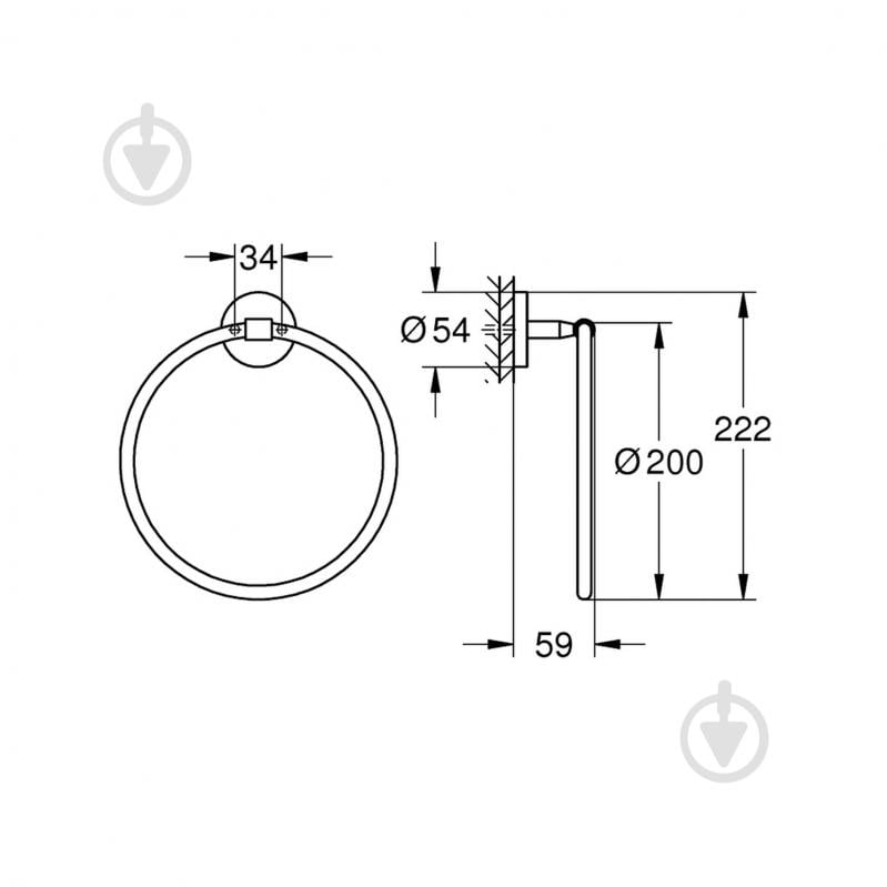 Тримач для рушників Grohe QuickFix Start Cosmopolitan 41167000 - фото 2 Тримач для рушників Grohe QuickFix Start Cosmopolitan 41167000 - фото 2