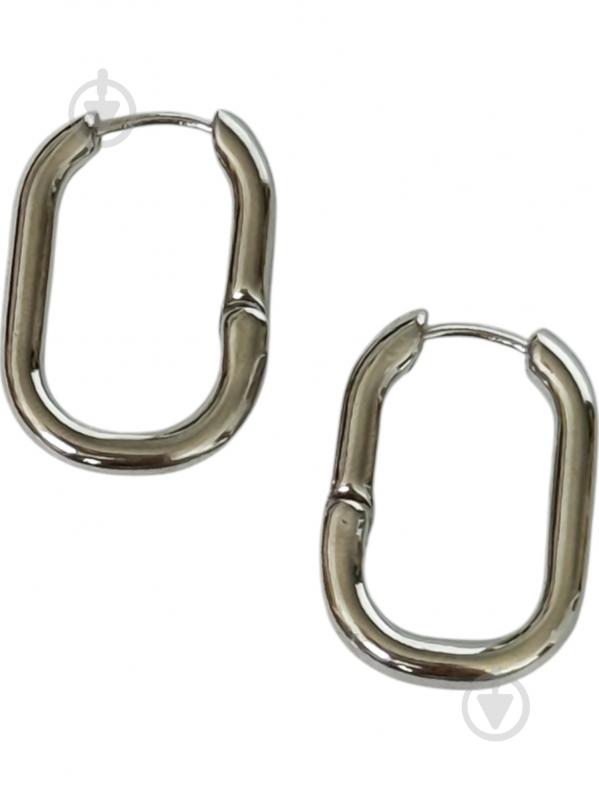 Серьги MISO accessory овал серебристый - фото 1 Серьги MISO accessory овал серебристый - фото 1