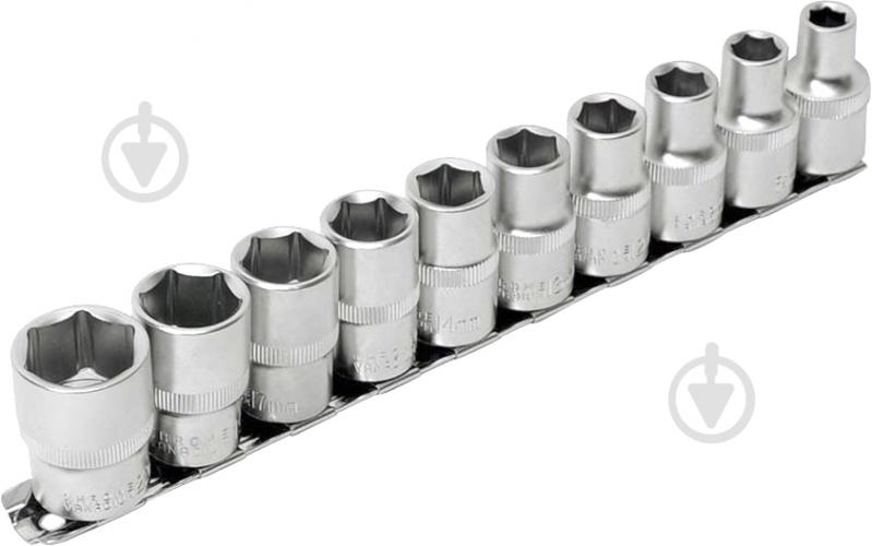 Набор головок 1/2” MASTER TOOL 10 шт. 78-1210 - фото 1