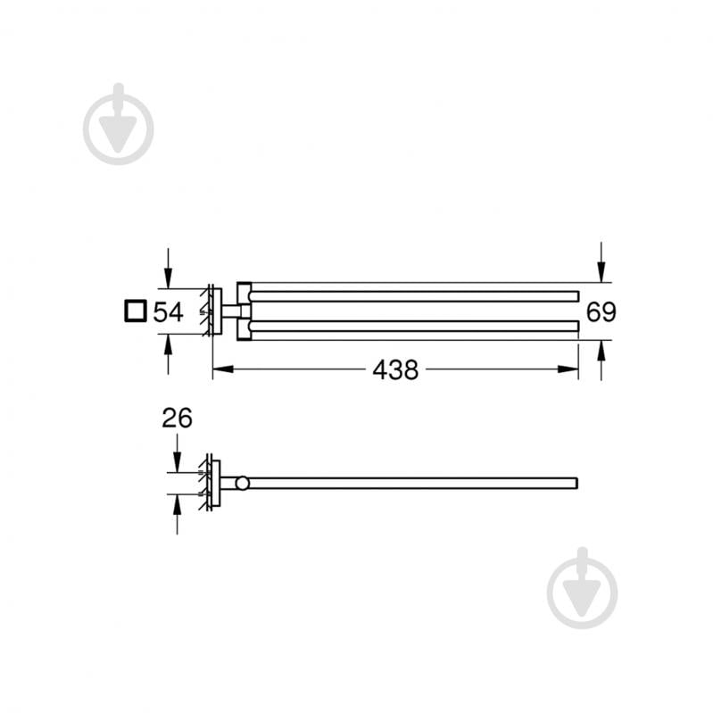 Держатель для полотенец Grohe QuickFix Start Cube 40976000 - фото 2 Держатель для полотенец Grohe QuickFix Start Cube 40976000 - фото 2