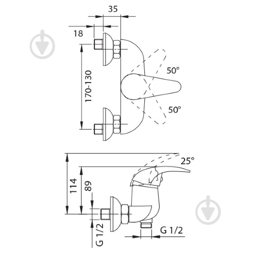 Смеситель для ванны Ferro FOSCA BFA1 - фото 2 Смеситель для ванны Ferro FOSCA BFA1 - фото 2