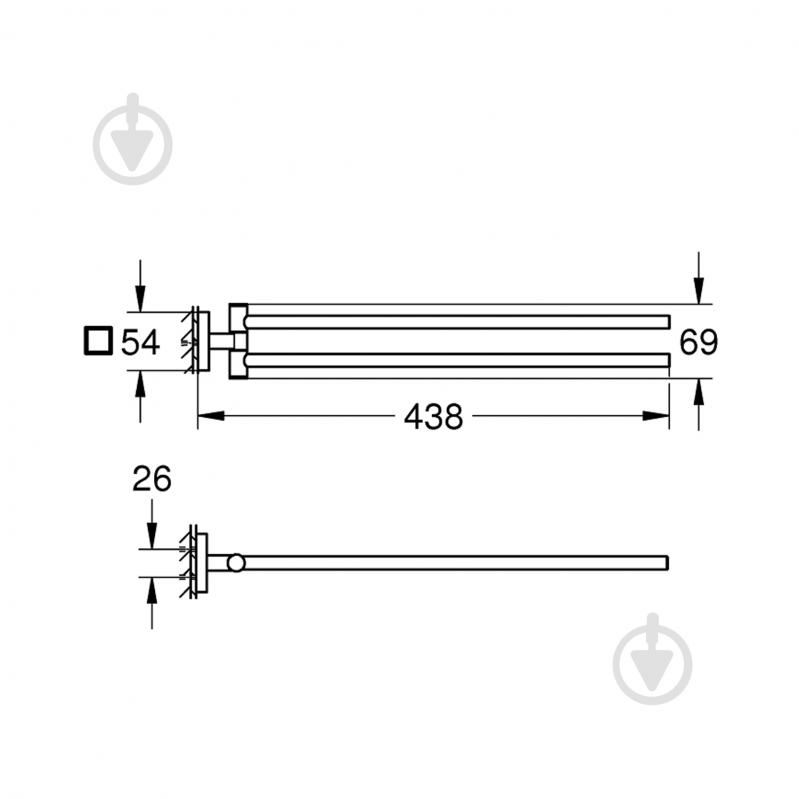 Держатель для полотенец Grohe QuickFix Start Cube 409762430 - фото 2