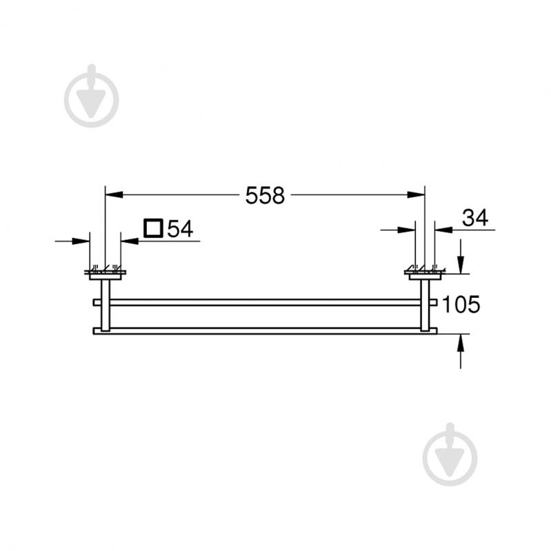 Держатель для полотенец Grohe QuickFix Start Cube 41104000 - фото 2