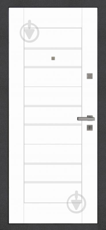 Двері вхідні TM Riccardi Стандарт BIT 06 G бетон темний / білий матовий 2050x860 мм праві - фото 2