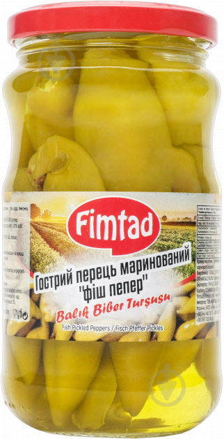 Перець гострий ТМ FIMTAD маринований Фиш пепер 340 г - фото 1