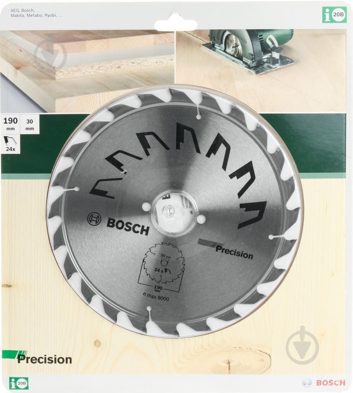Пиляльний диск Bosch Precision 190x30x2.5 Z24 2609256869 - фото 2
