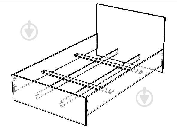 Кровать Вісент Эко (под ламельный каркас с ножками) 120x200 см белый - фото 2