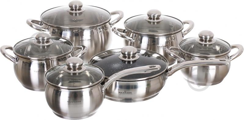 Набір каструль Maxmark 12 предметів - фото 1 Набір каструль Maxmark 12 предметів - фото 1