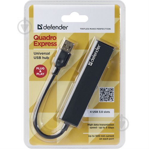 USB-хаб Defender Quadro Express USB3.0 (83204) - фото 3