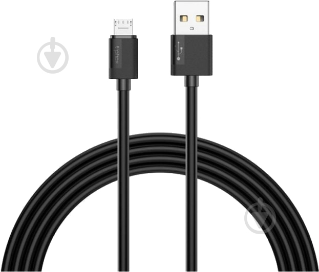 Кабель T-PHOX Nets T-M801 - Micro USB 1,2 м чорний (T-M801 black PB) - фото 1