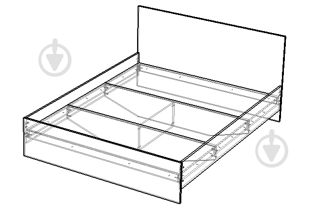 Кровать Вісент Эко (вклад ДСП) 160x200 см белый - фото 2