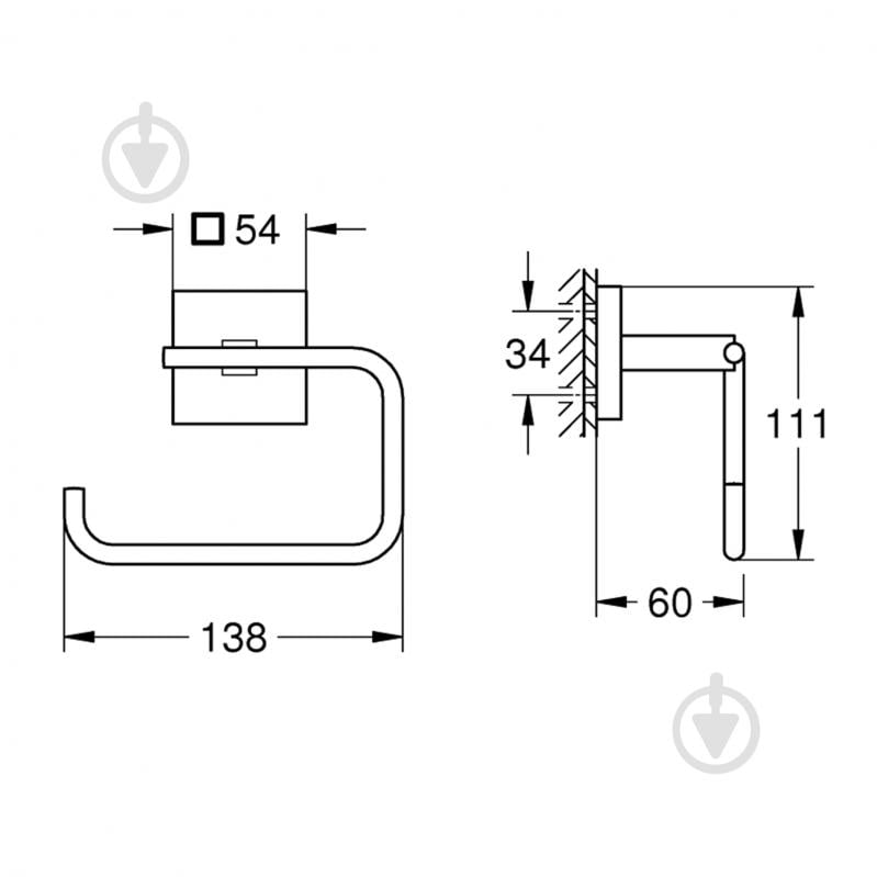 Держатель для туалетной бумаги Grohe QuickFix Start Cube 40978000 - фото 2 Держатель для туалетной бумаги Grohe QuickFix Start Cube 40978000 - фото 2