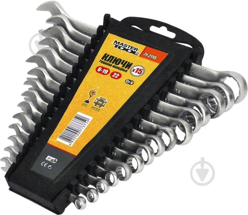 Набор ключей комбинированных MasterTool 71-2115 - фото 1