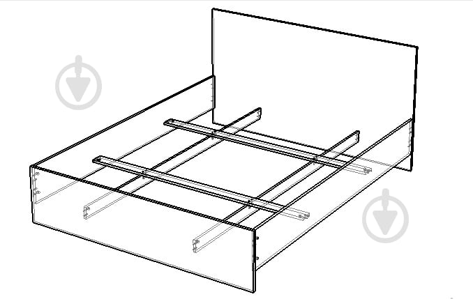 Кровать Вісент Эко (под ламельный каркас с ножками) 160x200 см белый - фото 2