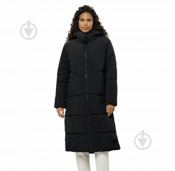 Куртка жіноча Jack Wolfskin KAROLINGER LONG COAT W 1207481_6350 р.S чорна - фото 1