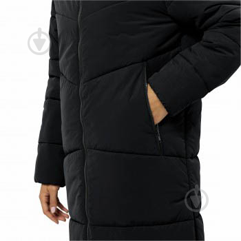 Куртка жіноча Jack Wolfskin KAROLINGER LONG COAT W 1207481_6350 р.S чорна - фото 3