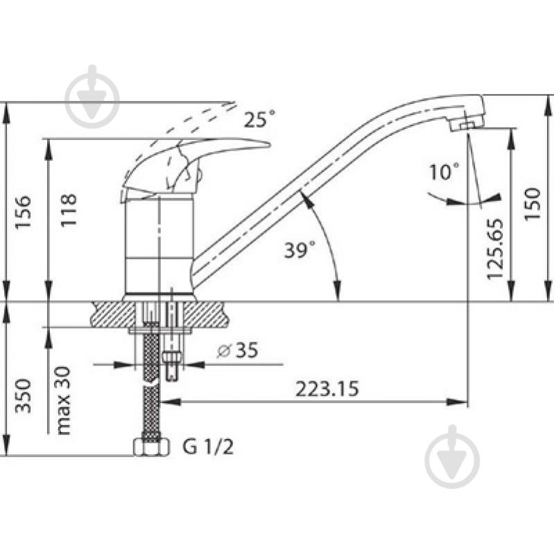 Смеситель для кухни Ferro IBIZA BIB4 - фото 2