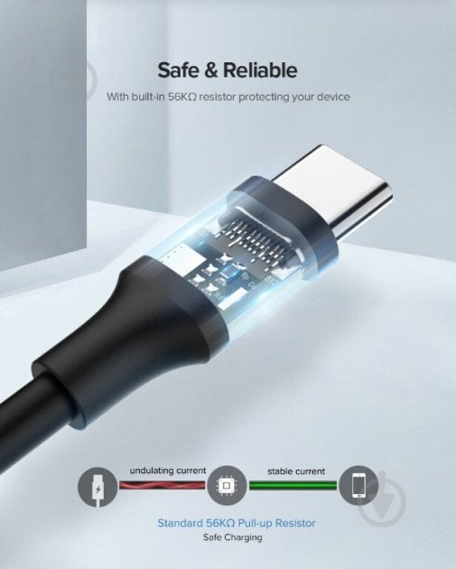 Кабель UGREEN US287 USB - TYPE-C 2 м белый (UGR-60123) - фото 4