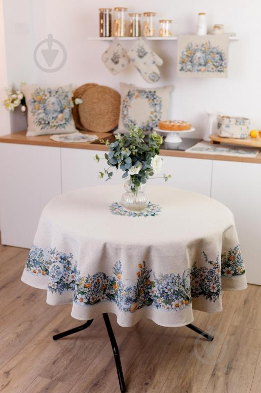 Скатерть Рrimavera Ø 136 см молочный Прованс - фото 3