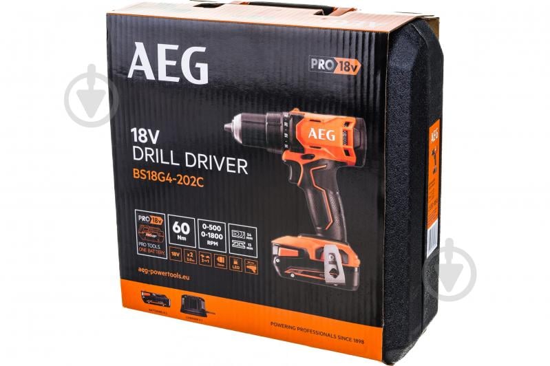 Шуруповерт акумуляторний AEG 4935478630 BS18G4-202C - фото 7