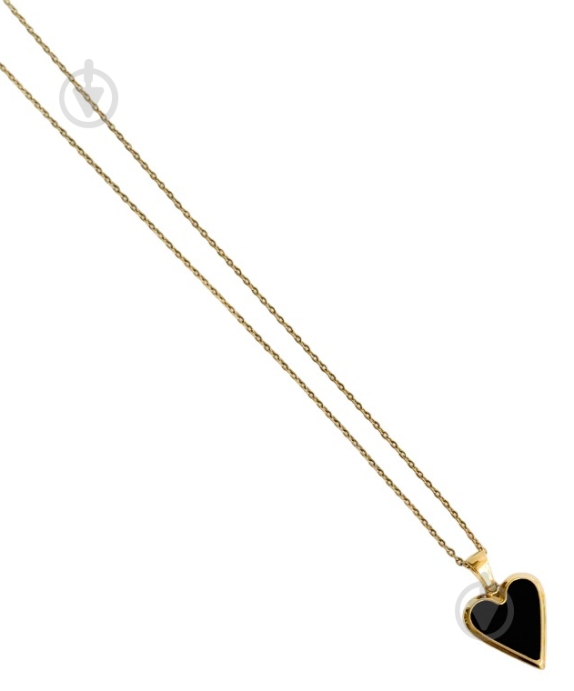 Підвіска на шию MISO accessory з чорним серцем - фото 1 Підвіска на шию MISO accessory з чорним серцем - фото 1