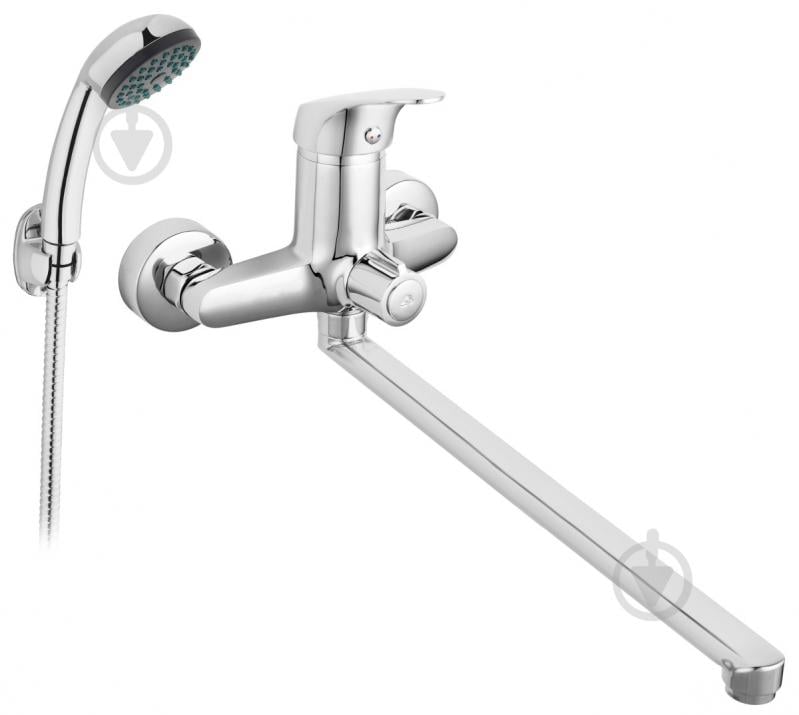 Смеситель для ванны Ferro FERRO ONE BFO55A с подключением по душу, с набором для душа - фото 1