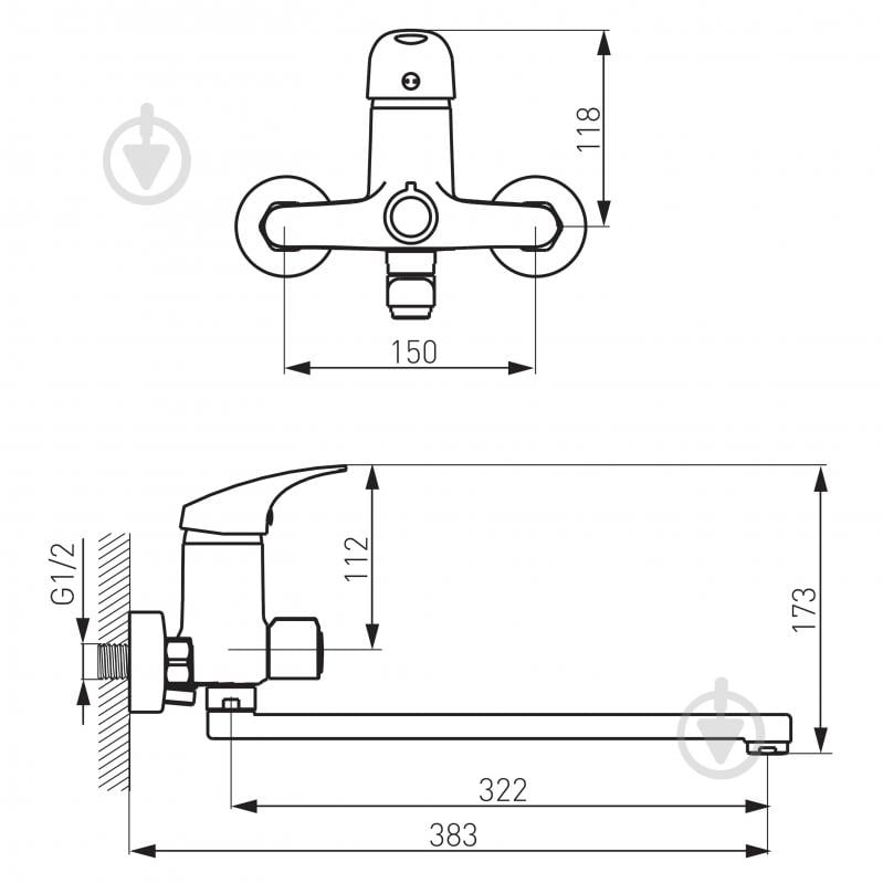 Смеситель для ванны Ferro Ferro One BFO5A - фото 2 Смеситель для ванны Ferro Ferro One BFO5A - фото 2