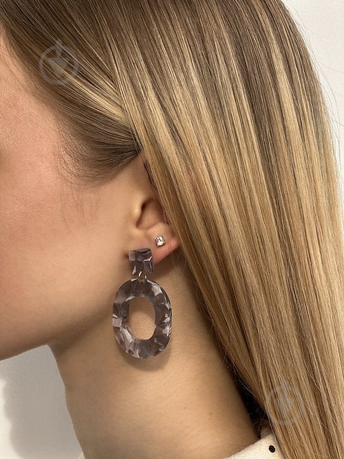 Серьги MISO accessory мрамор - фото 3 Серьги MISO accessory мрамор - фото 3