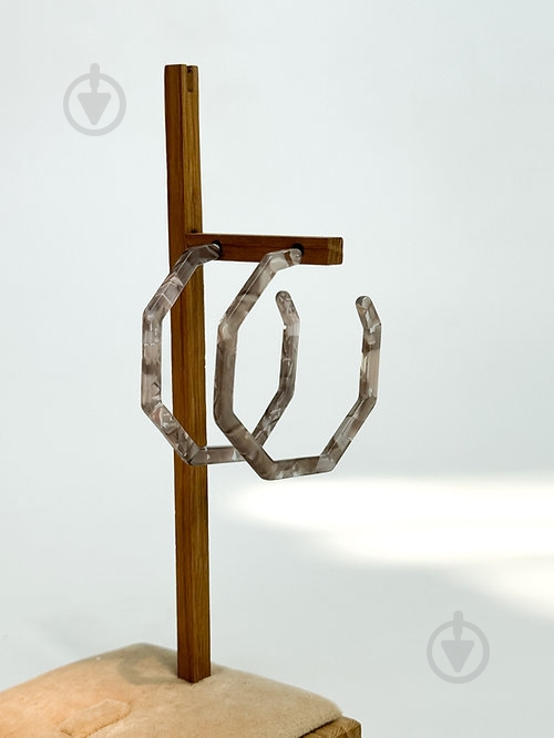 Серьги MISO accessory большое мраморное кольцо - фото 2