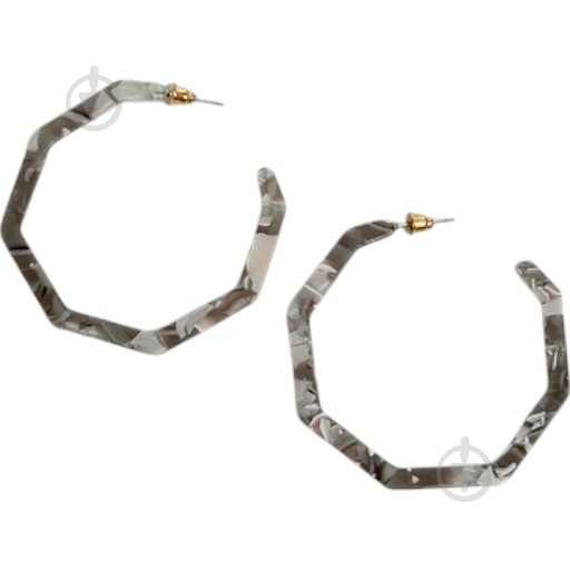 Серьги MISO accessory большое мраморное кольцо - фото 1