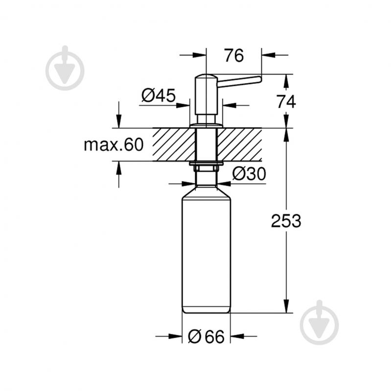 Дозатор Grohe для миючого засобу Contemporary 1021652430 (CV036239) - фото 2