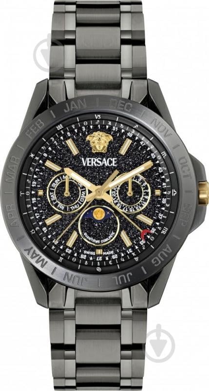 Наручные часы V-Galaxy Moonphase Versace grey (Vre0k00525) - фото 1