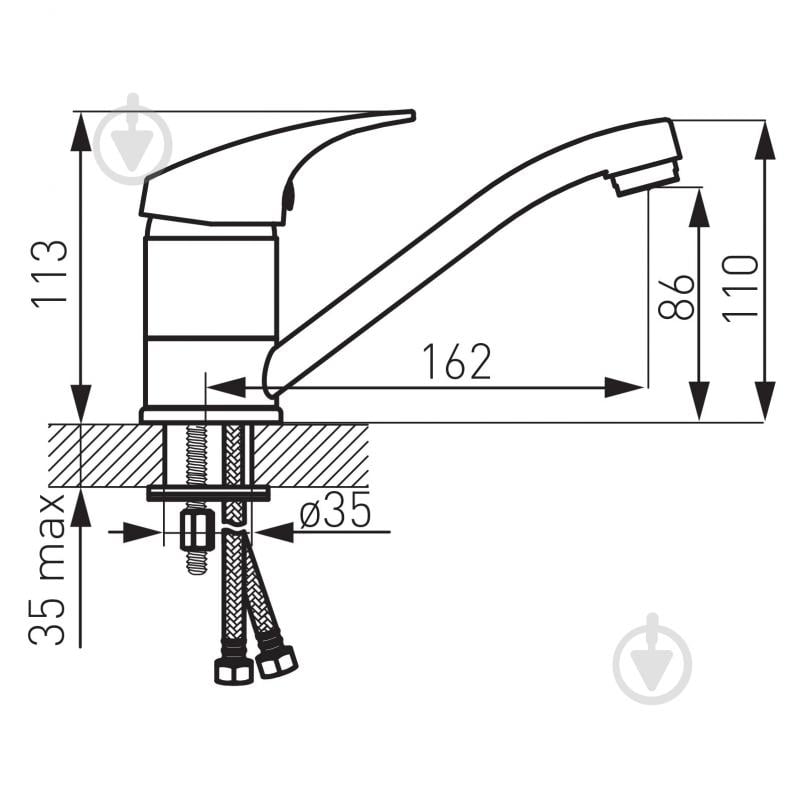 Смеситель для умывальника Ferro Ferro One BFO2A - фото 2