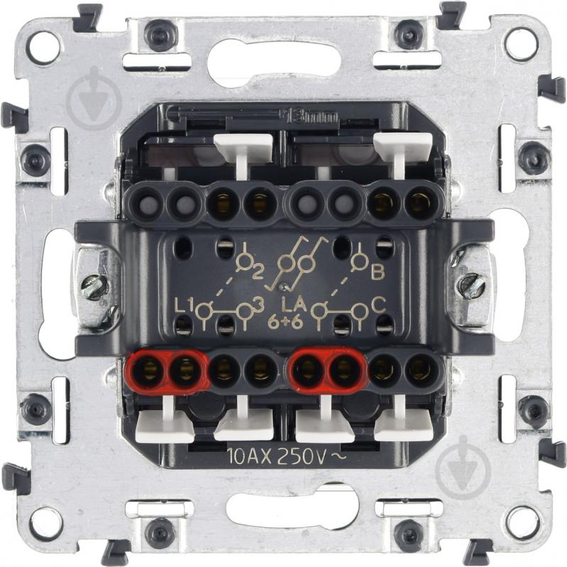 Выключатель проходной двухклавишный Legrand Allure без подсветки белый 752708 - фото 3