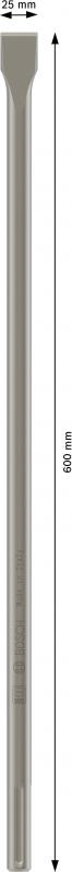 Зубило Bosch SDS-max 25x600 мм 1.618.600.203 - фото 2