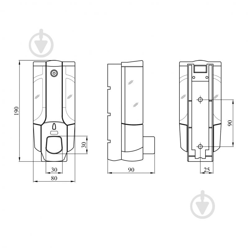 Дозатор Kroner для рідкого мила KRM Rizze ACP403 (CV022920) - фото 2 Дозатор Kroner для рідкого мила KRM Rizze ACP403 (CV022920) - фото 2