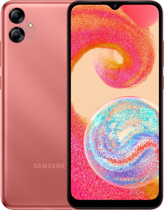 Смартфон Samsung Galaxy A04e 3/32GB copper (SM-A042FZCDSEK) - фото 1 Смартфон Samsung Galaxy A04e 3/32GB copper (SM-A042FZCDSEK) - фото 1