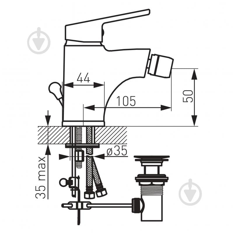 Смеситель для биде Ferro Smile BSM6 - фото 2
