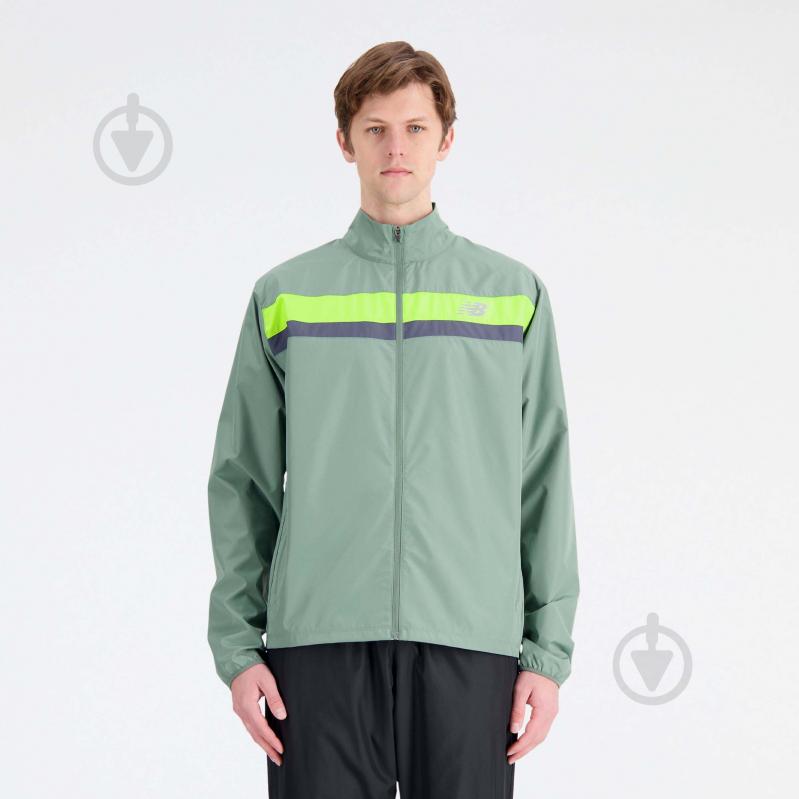 Куртка чоловіча New Balance ACCELERATE JACKET MJ23236DKJ р.S зелена - фото 2