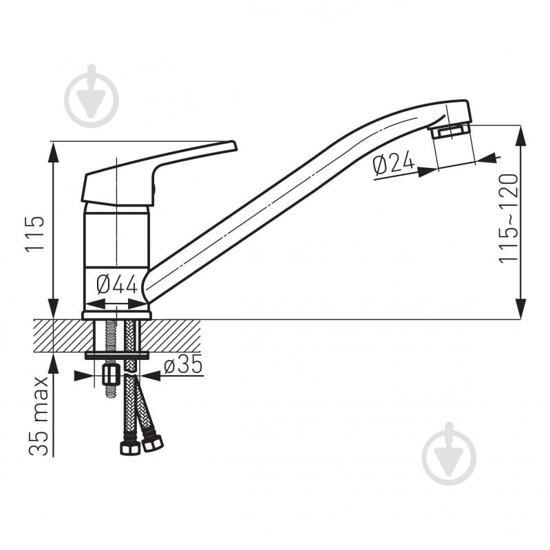 Смеситель для кухни Ferro Smile BSM4 - фото 2