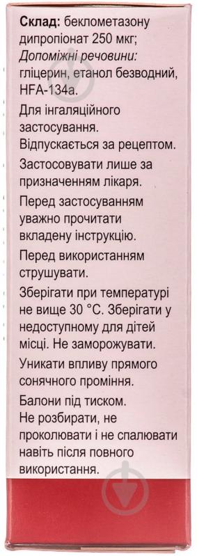 Беклофорт евохалер д/інг., доз. 250 мкг/дозу по 200 доз у балон. аерозоль - фото 3