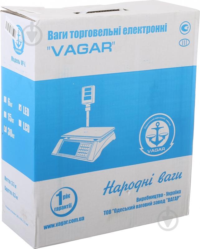 Ваги торговельні VAGAR VP-L 30-LED 30 кг - фото 6